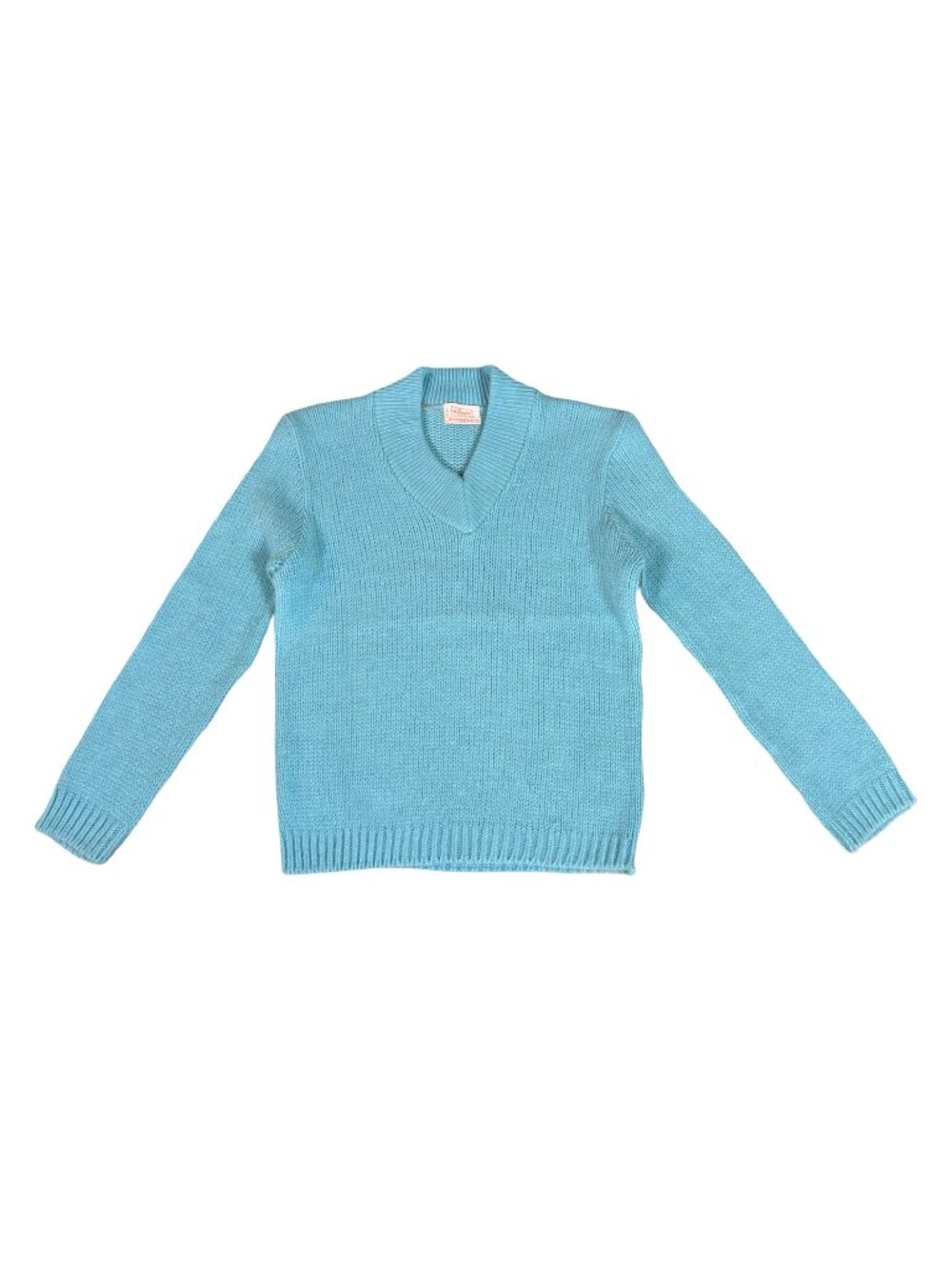 Vintage 1990s Brentshire Light Blue Acrylic Knit Sweater Women’s